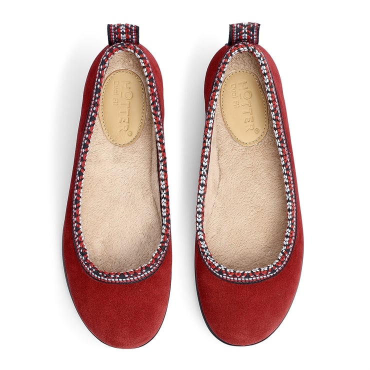 Hotter Honey Slippers Red Currant