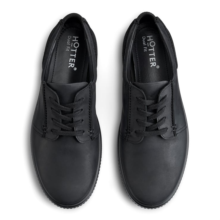 Hotter Jasper Trainers Black Nubuck