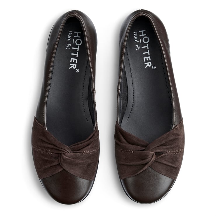 Hotter Lark Shoes Chocolate