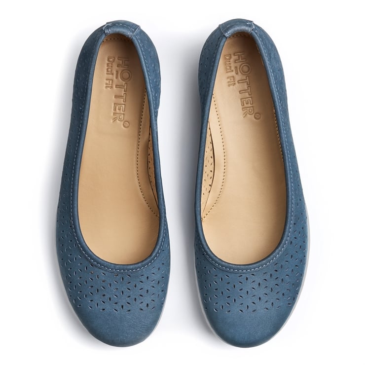 Hotter Livvy II Shoes Aquatic Blue / Grey