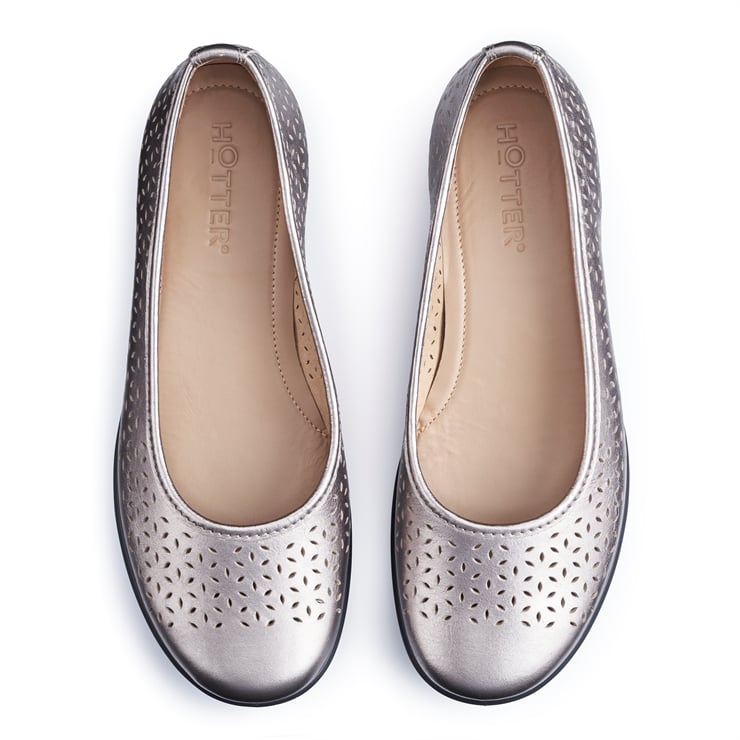 Hotter Livvy II Shoes Pewter