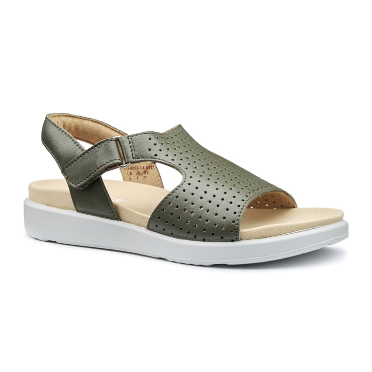 Hotter Marbella Sandals Khaki