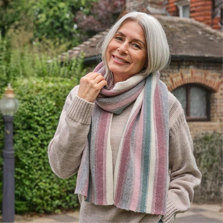 hotter Neutral Scarf Neutral Stripe