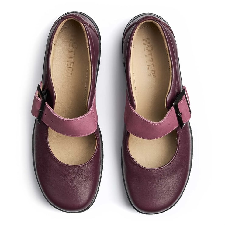 Hotter Penny Shoes Maroon