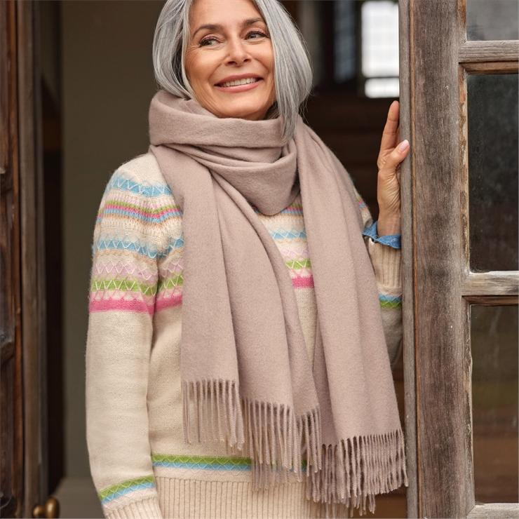 hotter Pure Wool Scarf Oatmeal