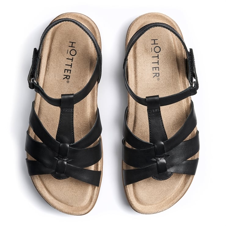 Hotter Rainer Sandals Black