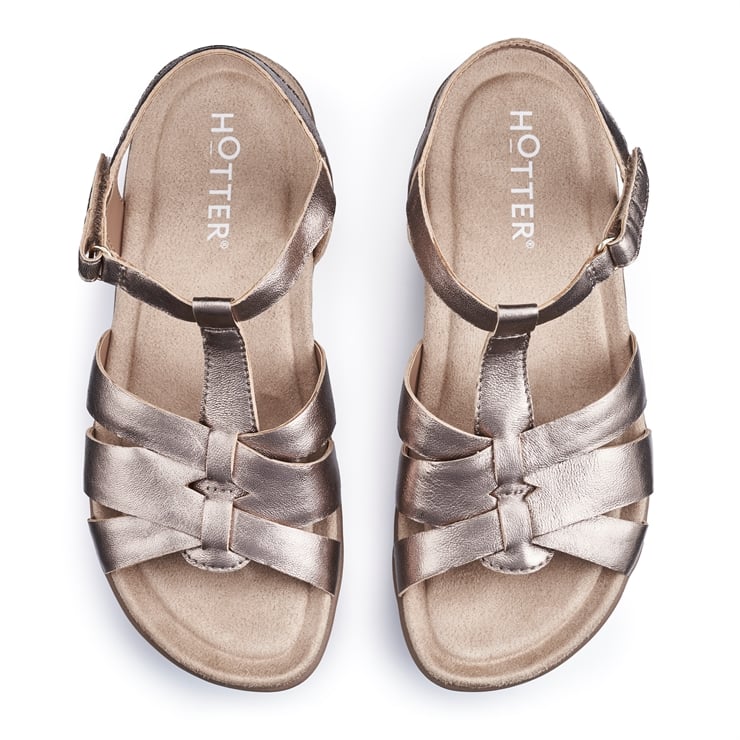 Hotter Rainer Sandals Rose Gold