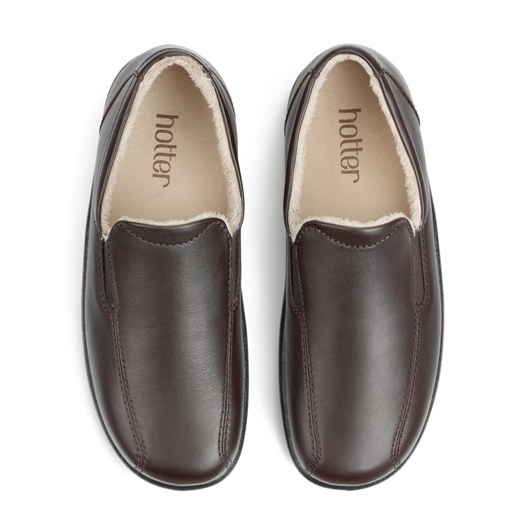 Hotter Relax Slippers Dark Brown