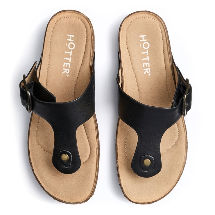 Hotter Resort Sandals Black