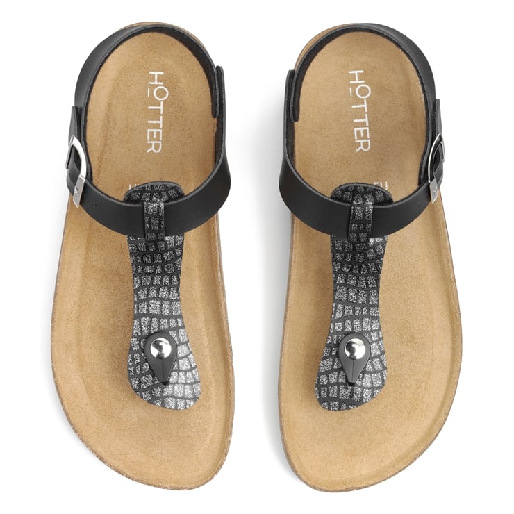 Hotter Rita Sandals Black