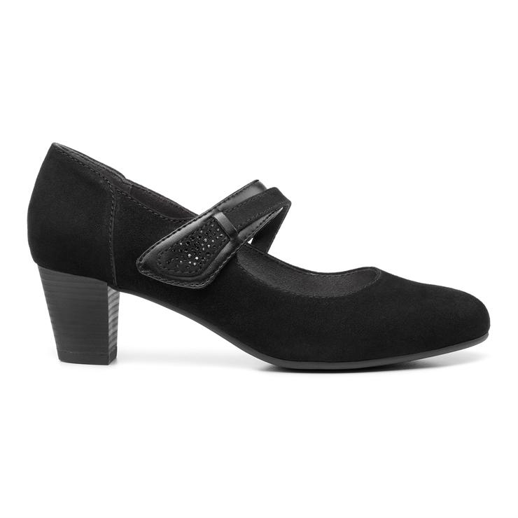 hotter Samba Heels Black