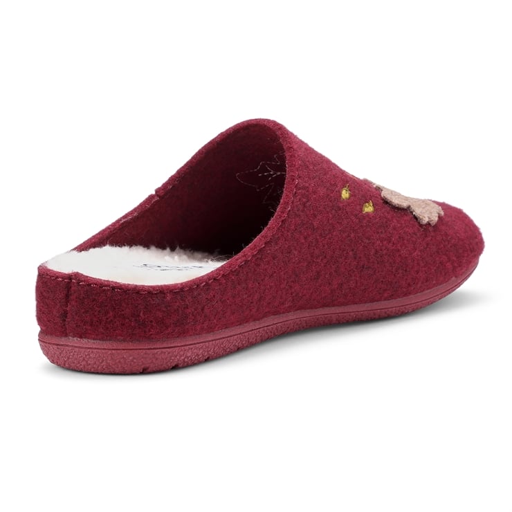 Hotter Season Slippers Maroon Leaves