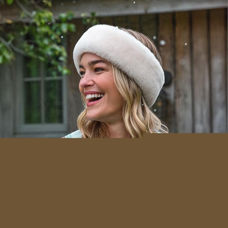 hotter Sheepskin Headband Natural