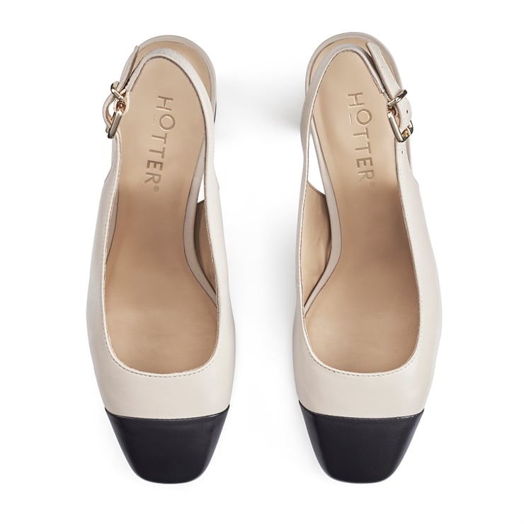 Hotter Shimmy Heels Beige / Black