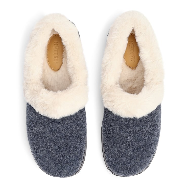 Hotter Snug Slippers French Navy