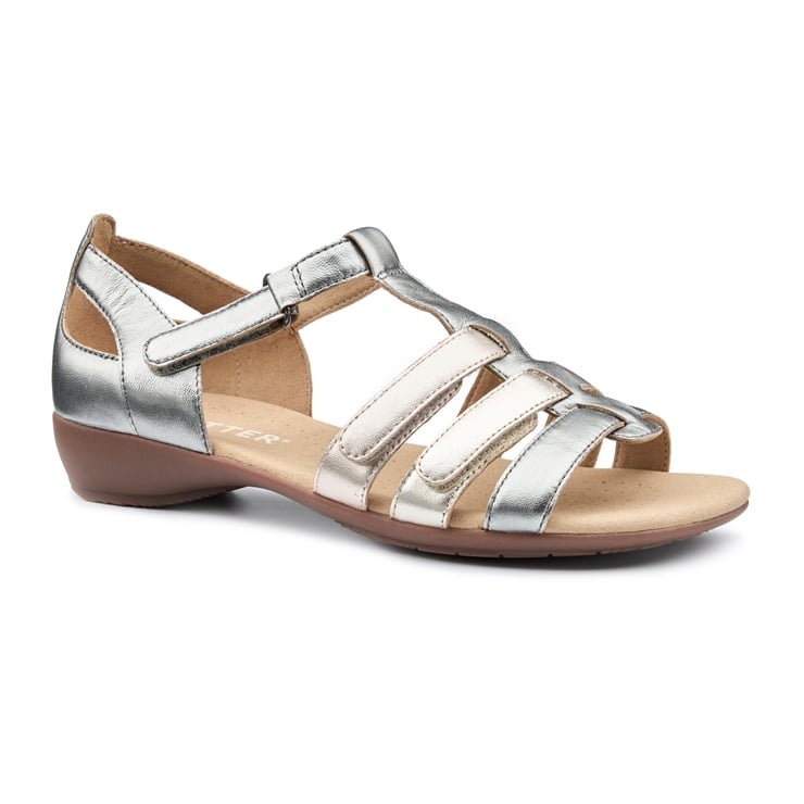 Hotter Solei Sandals Pewter Multi