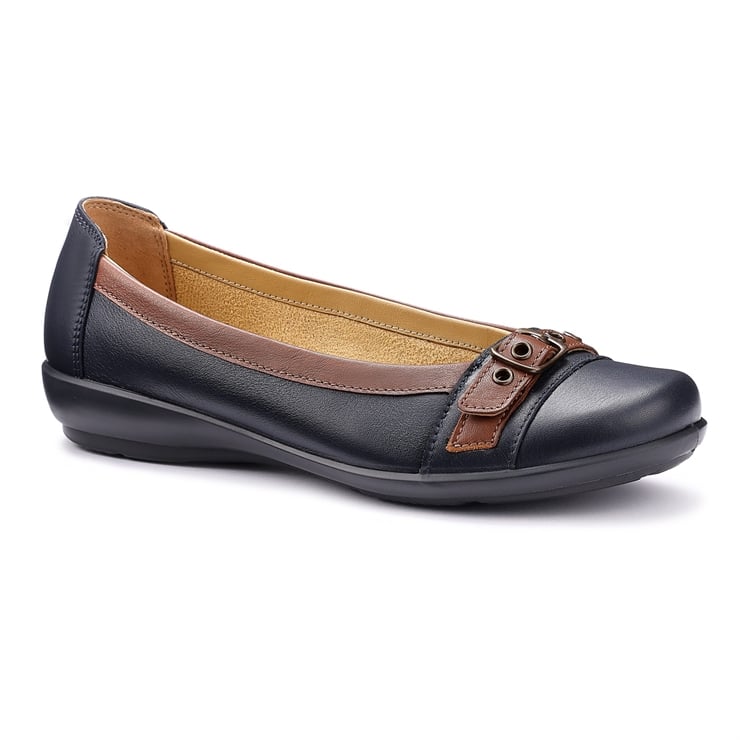 Hotter Sparrow Shoes Navy / Rich Tan