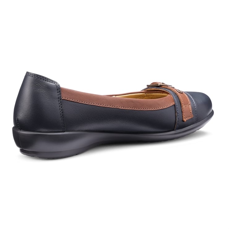 Hotter Sparrow Shoes Navy / Rich Tan