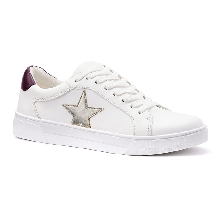 Hotter Star Trainers White / Soft Gold