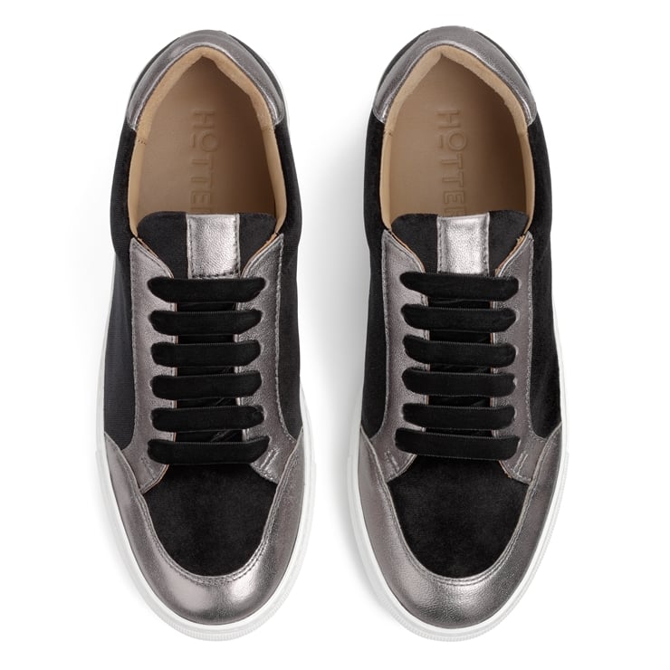 Hotter Sylvie Trainers Charcoal / Blue