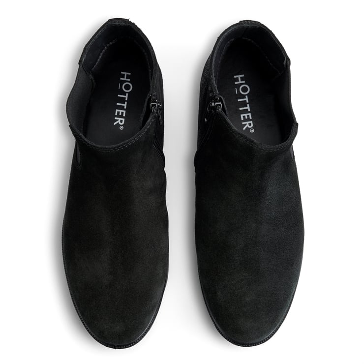 Hotter Tenby Boots Black Lizard