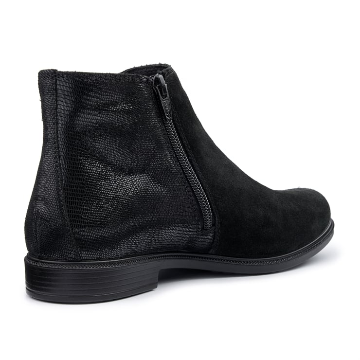Hotter Tenby Boots Black Lizard