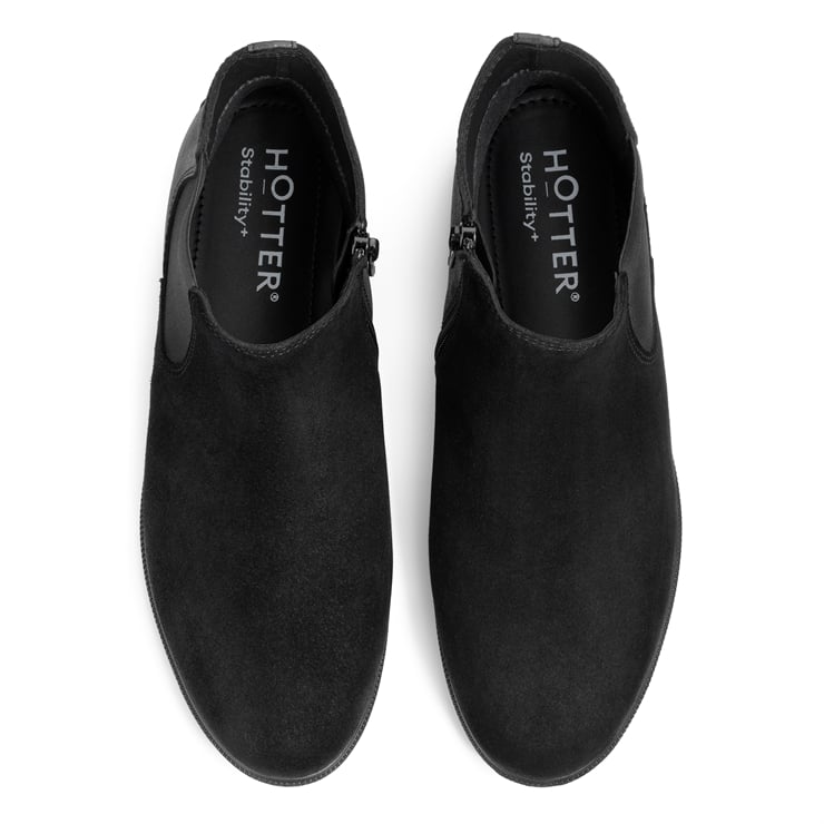 Hotter Tenby Boots Black Metallic