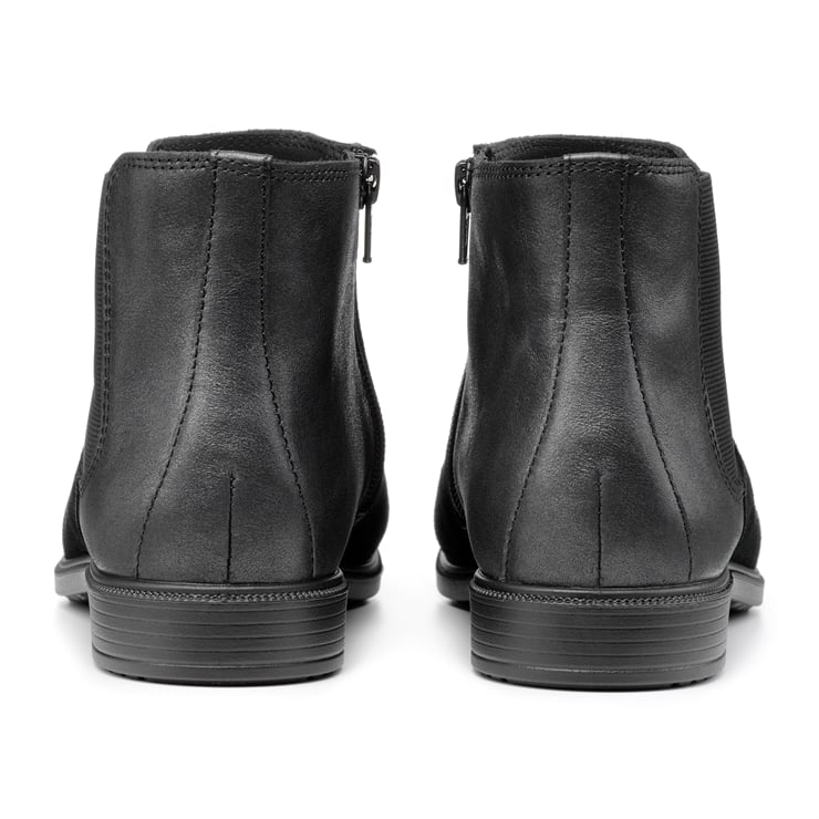 Hotter Tenby Boots Black Metallic