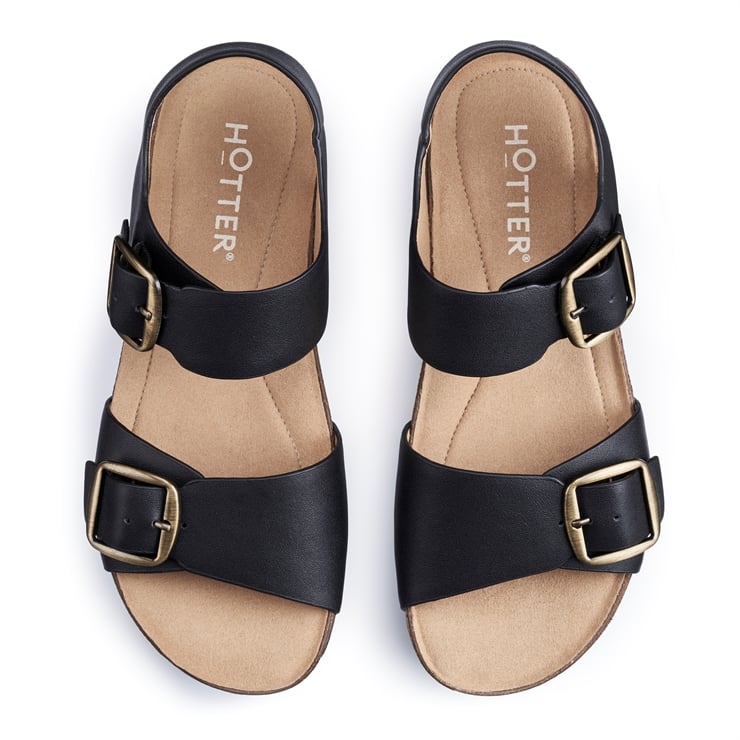 Hotter Tourist II Sandals Black