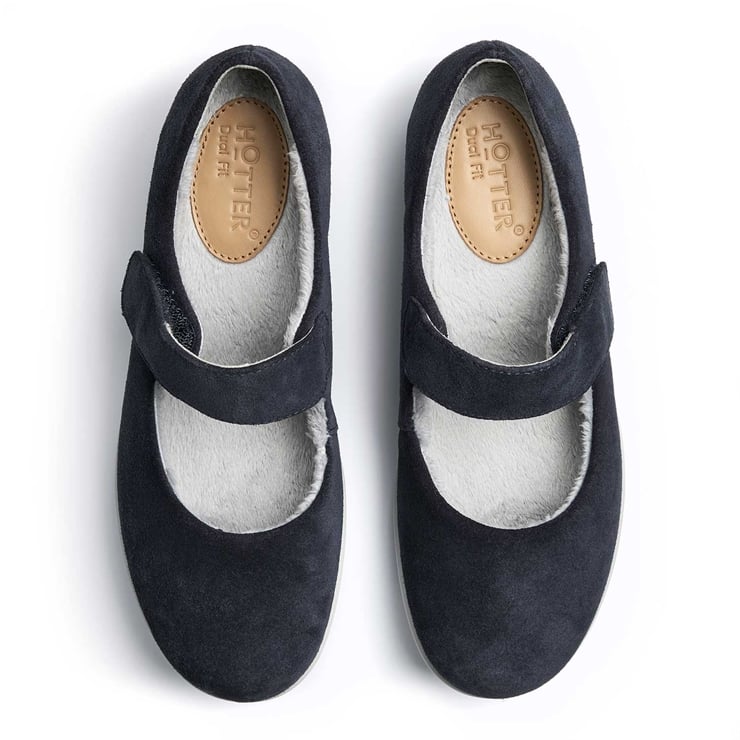Hotter Treasure Slippers Navy