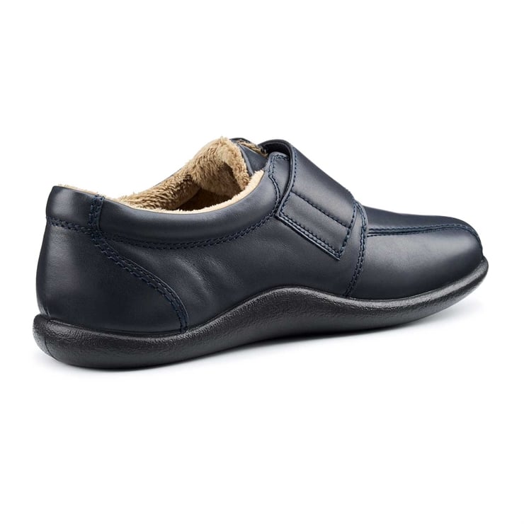 Hotter Unwind Slipper Navy Leather