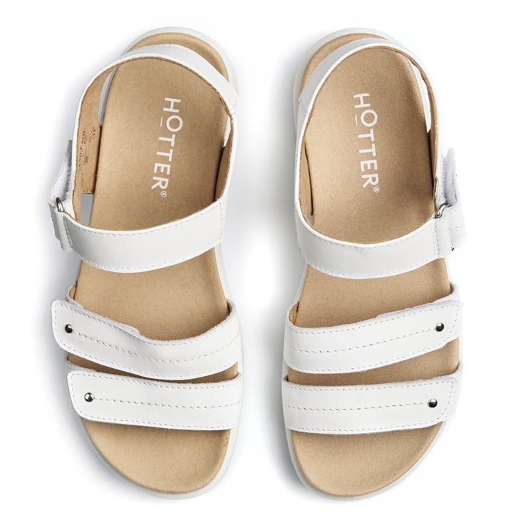 Hotter Venice Sandals Brilliant White