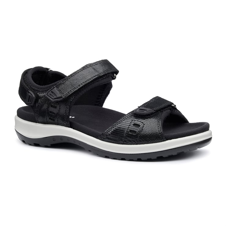 Hotter Walk II Sandals Black Lizard
