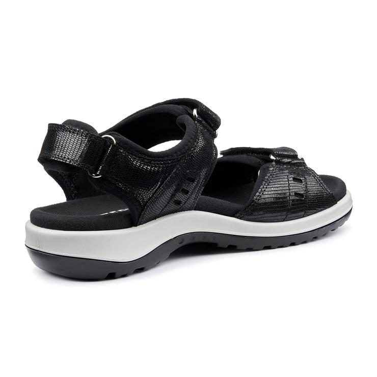 Hotter Walk II Sandals Black Lizard