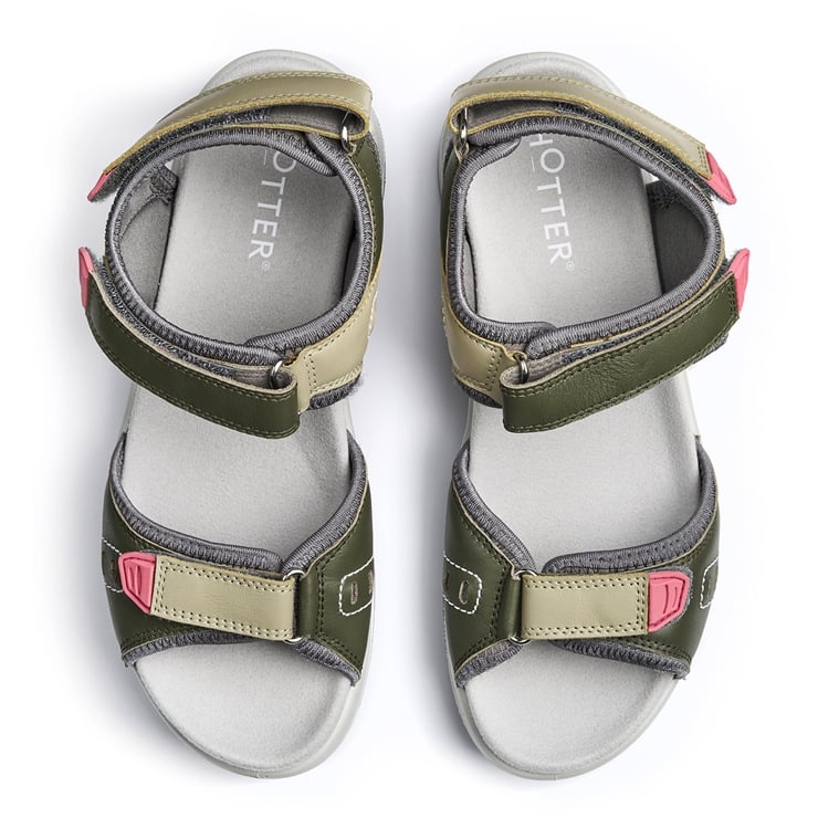 Hotter Walk II Sandals Khaki / Moss