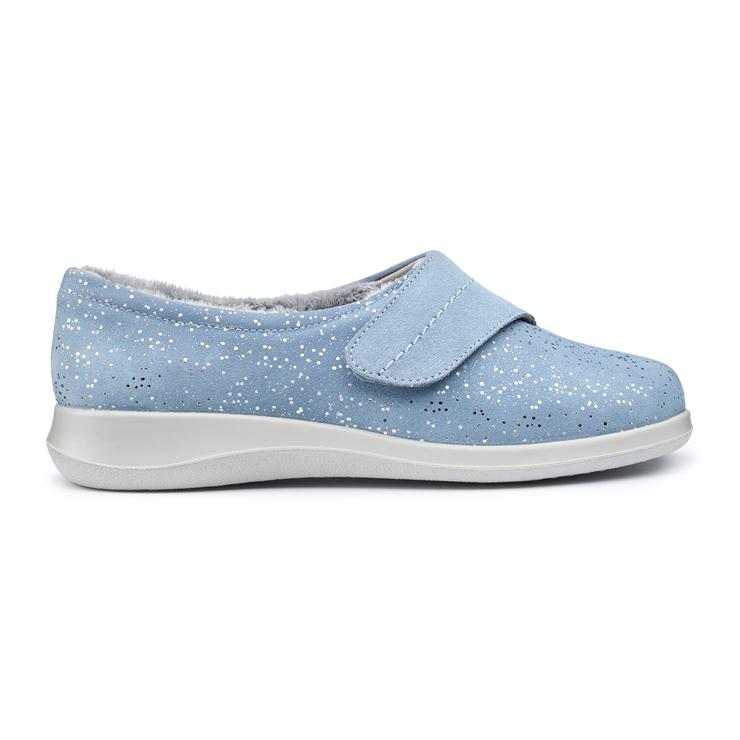 hotter Wrap Slippers Faded Denim Sparkle