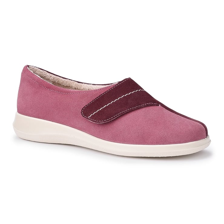 Hotter Wrap Slippers Maroon / Dark Rose