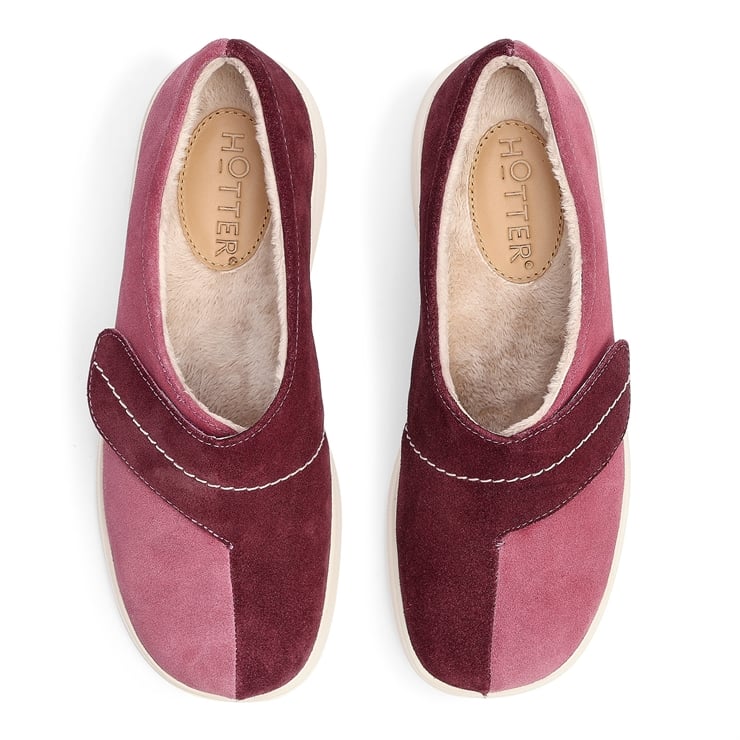 Hotter Wrap Slippers Maroon / Dark Rose