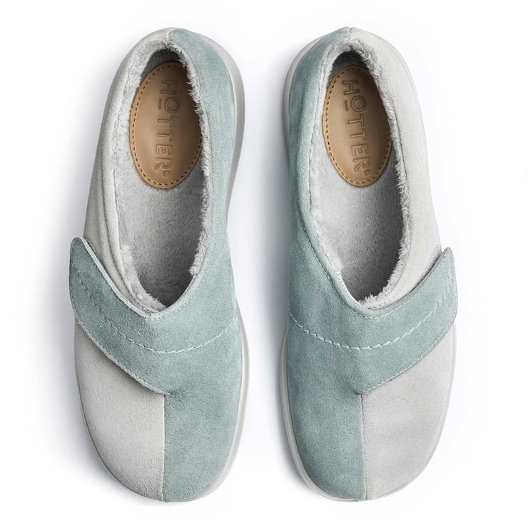 Hotter Wrap Slippers Sage / Soft Grey