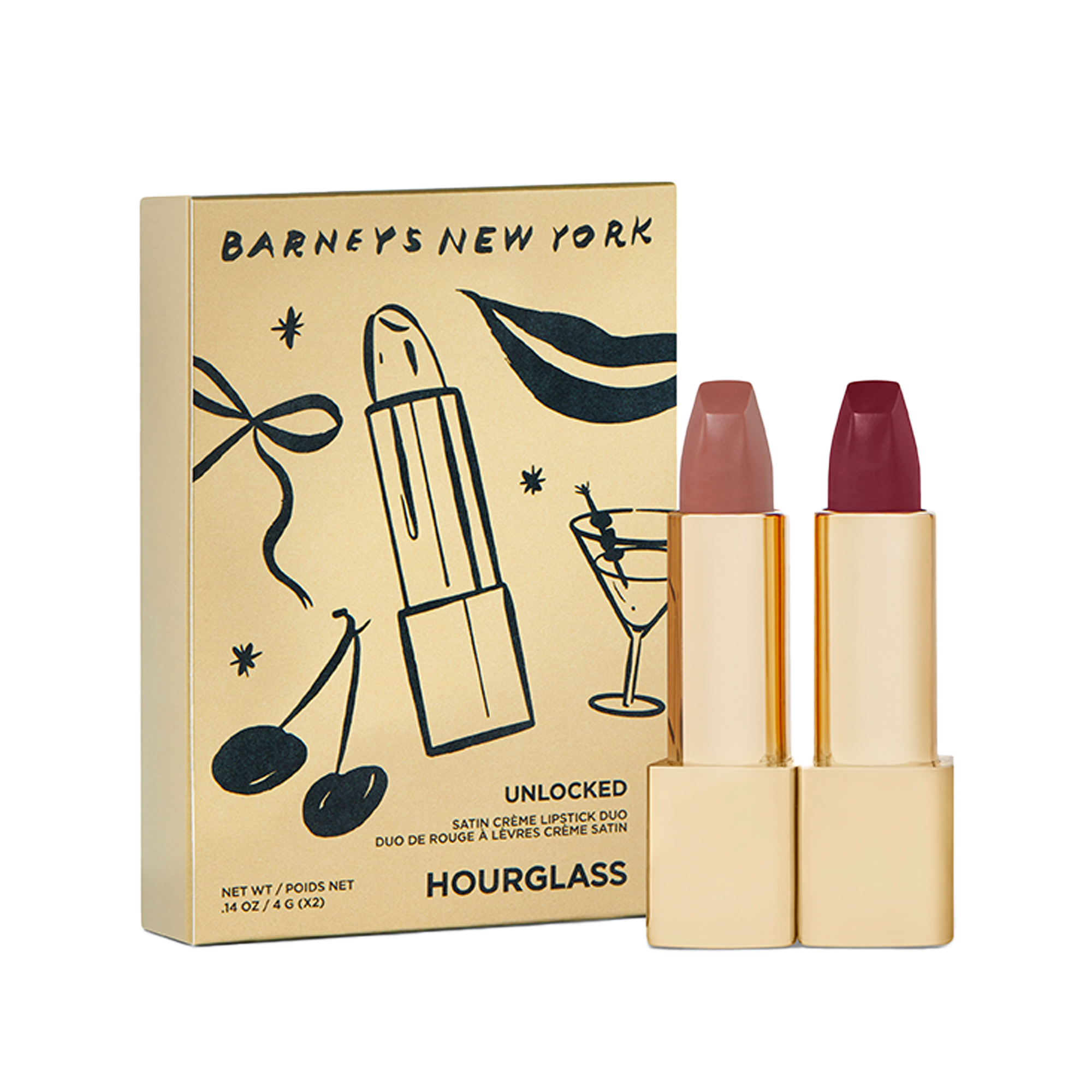 hourglass HOURGLASS & BARNEYS NEW YORK - UNLOCKED SATIN CRÈME LIPSTICK  DUO