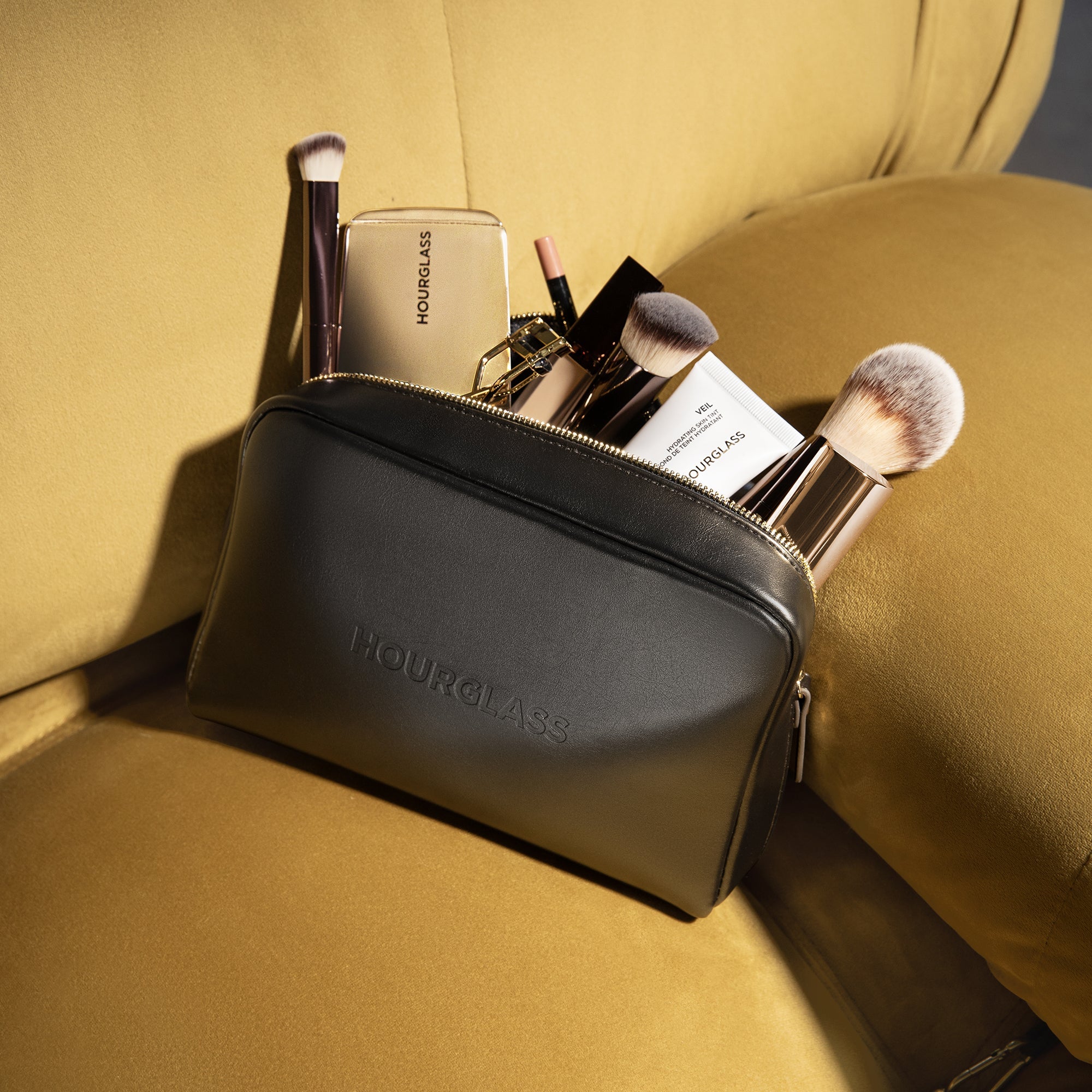 Hourglass Vegan Leather Cosmetic Bag