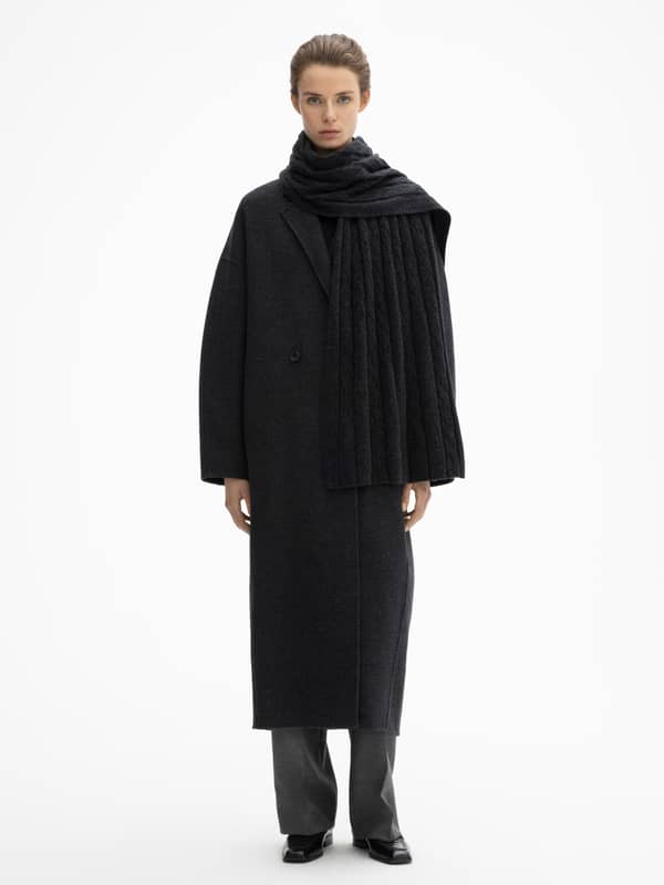 House Of Dagmar Belts & Scarves Cashmere Blend Scarf Graphite Grey