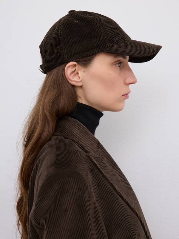 House Of Dagmar Belts & Scarves Corduroy Cap Cacao Brown