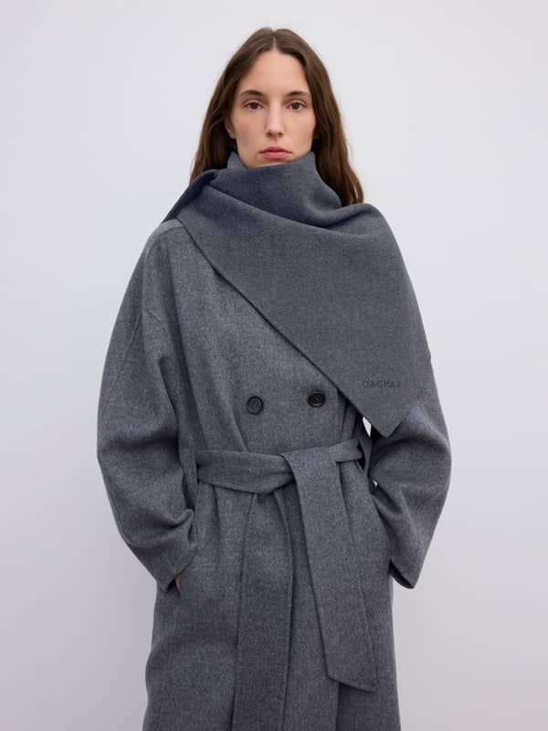 House Of Dagmar Belts & Scarves Doublé Scarf Grey Melange