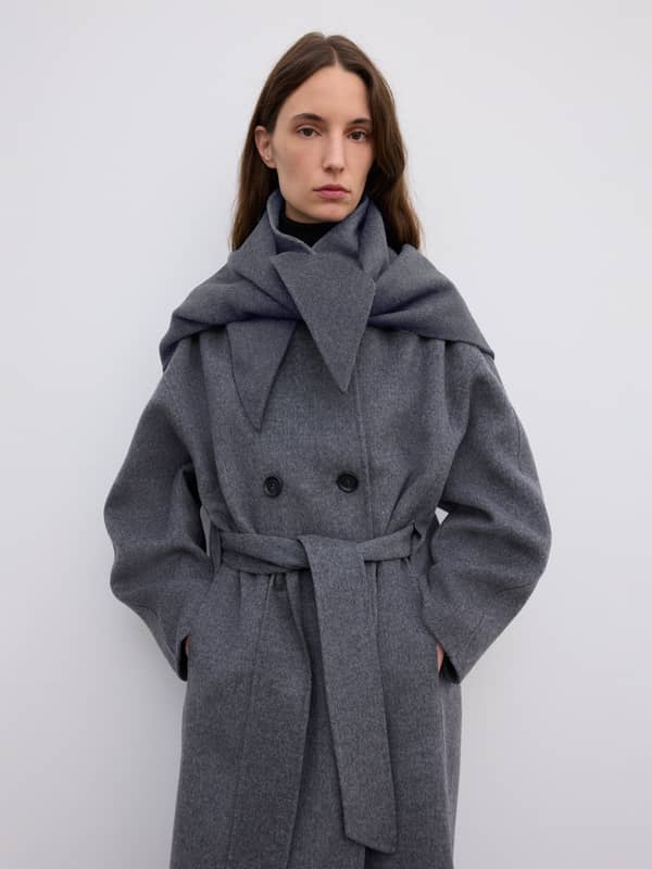 House Of Dagmar Belts & Scarves Doublé Scarf Grey Melange