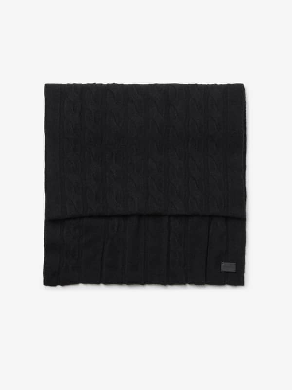 House Of Dagmar Belts & Scarves Faded Cable Scarf Black