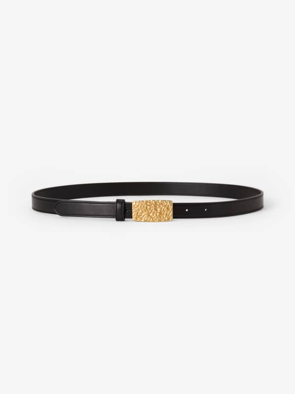 House Of Dagmar Belts & Scarves Gold Buckle Belt Black/Gold