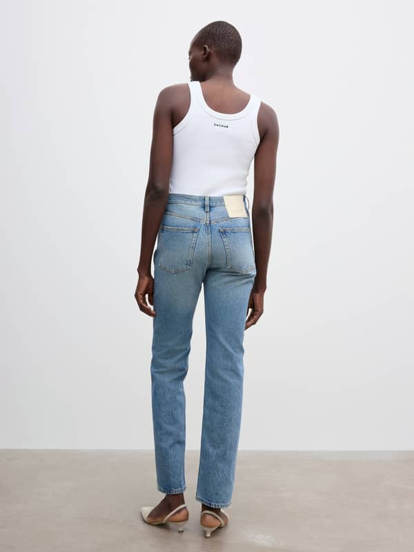 House Of Dagmar Denim Straight Leg Denim Light Blue