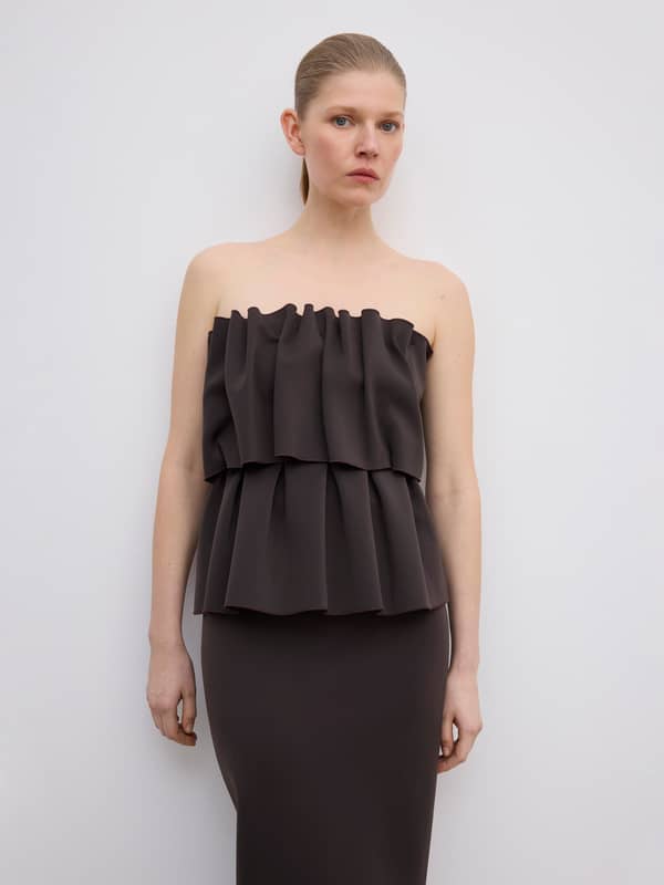 House Of Dagmar Dresses Sculpted Slim Dress Chocolate Brown