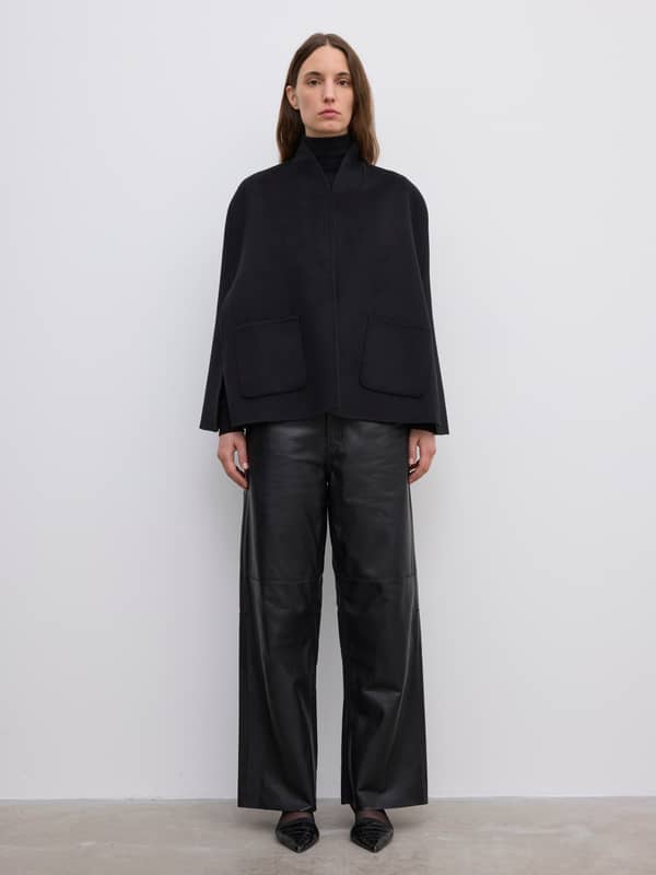 House Of Dagmar Blazers Doublé Cape Black